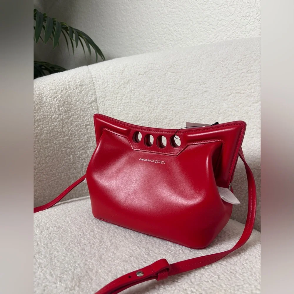 Alexander McQueen Women's The Peak Bag Mini in Welsh Red - Picture 5 of 11